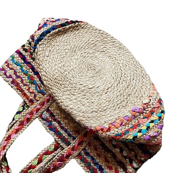 Boho Jute Tote Bag - Picture 4 of 6